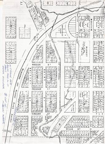 Castlemaine cadastral map showing Nicholas Webber Lot 16 Section 147