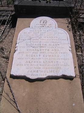 Webber plot 92A Chewton Cemetery — wide view and headstone close-up