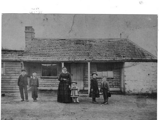 Webber family home on Ten Foot Hill, March 1877